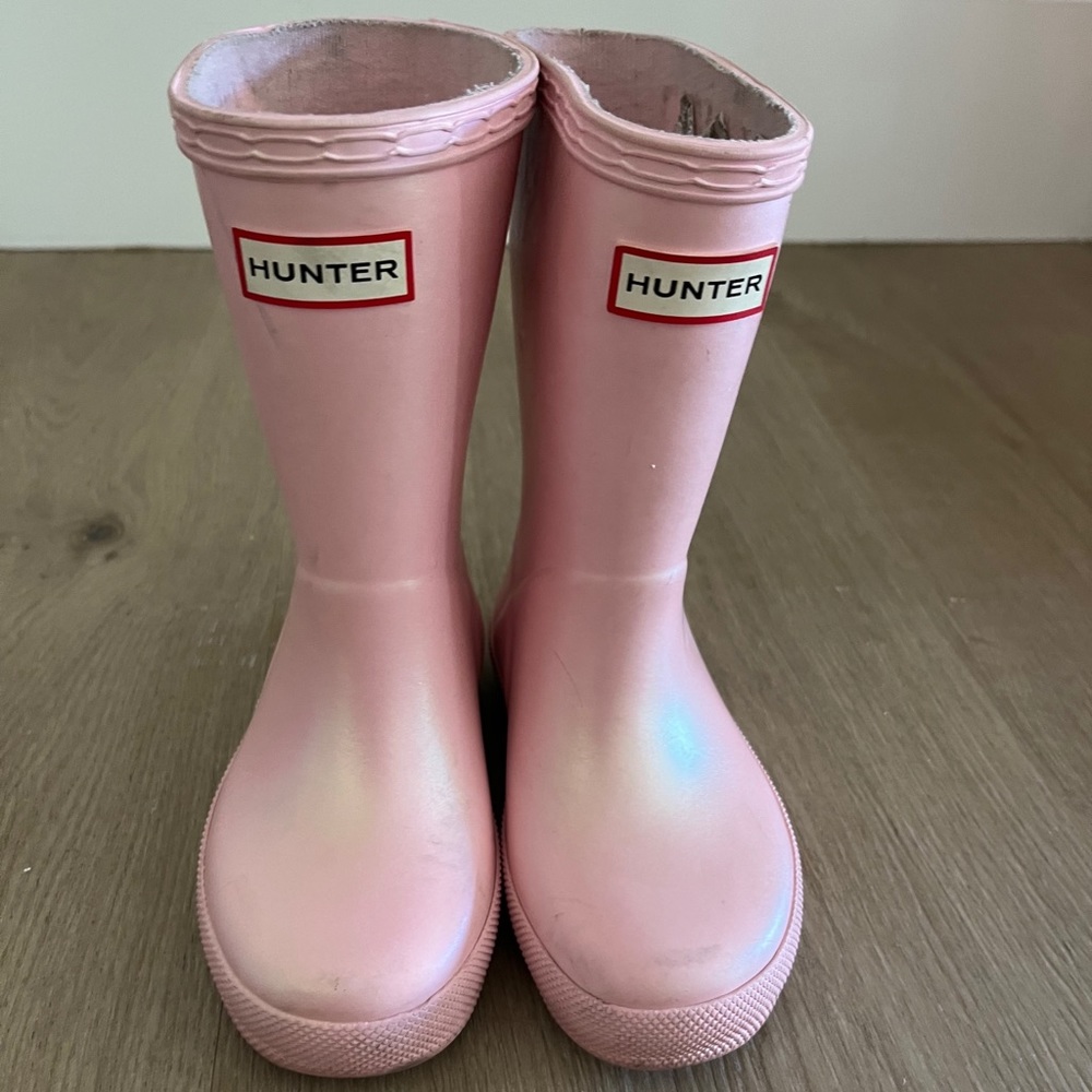 Pink hunter boots